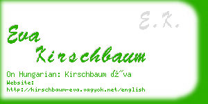 eva kirschbaum business card